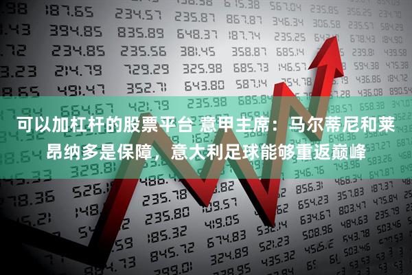 可以加杠杆的股票平台 意甲主席：马尔蒂尼和莱昂纳多是保障，意大利足球能够重返巅峰